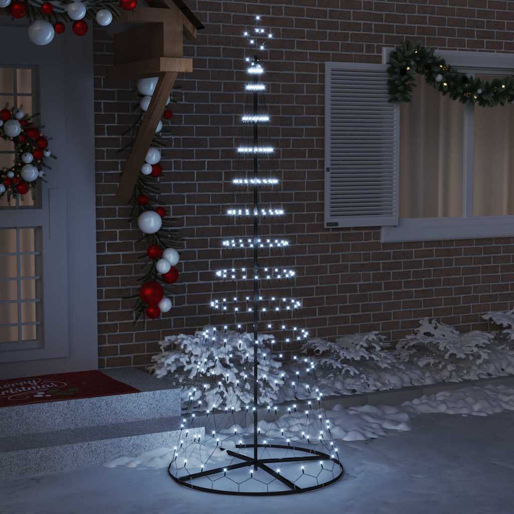 LED Christmas Tree Cool White 100 x 100 x 250 cm Metal