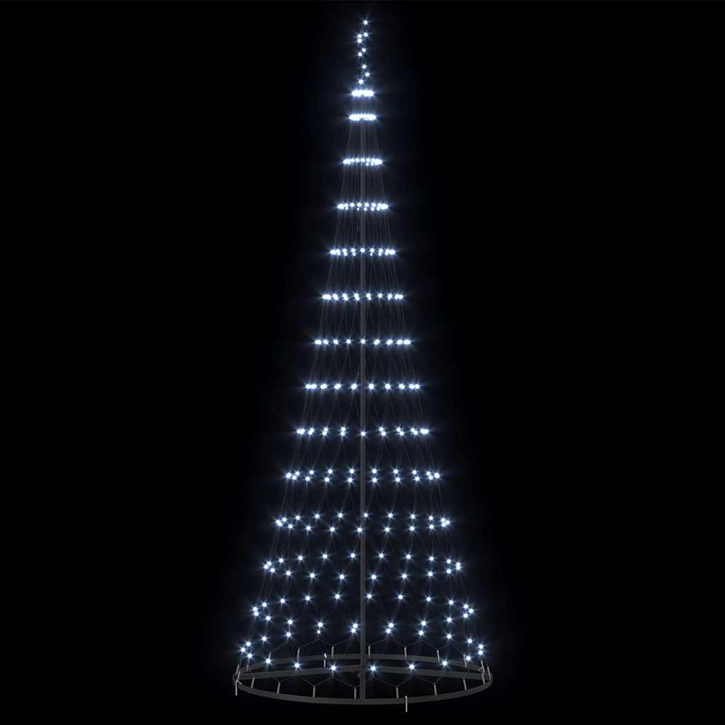 LED Christmas Tree Cool White 100 x 100 x 250 cm Metal