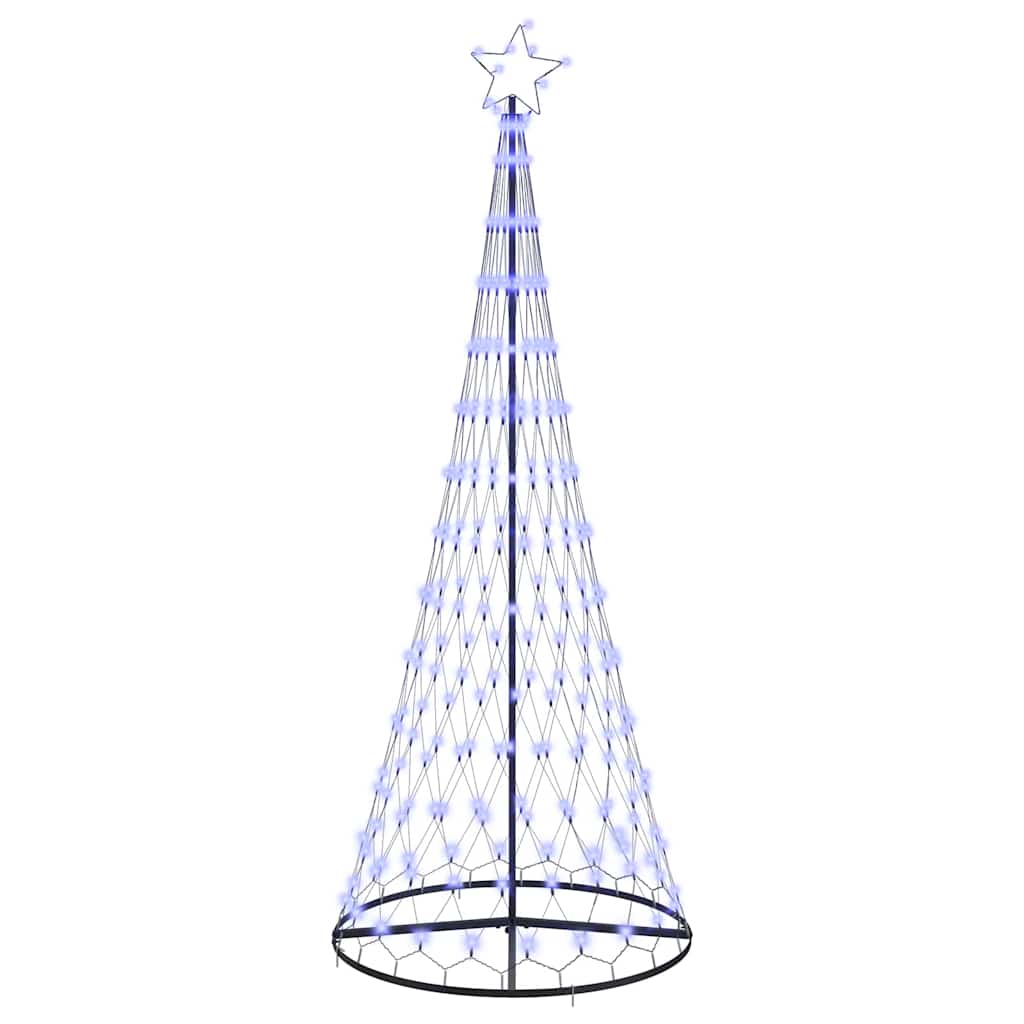 LED Christmas Tree with 290 LEDs Blue 100 x 100 x 250 cm Metal