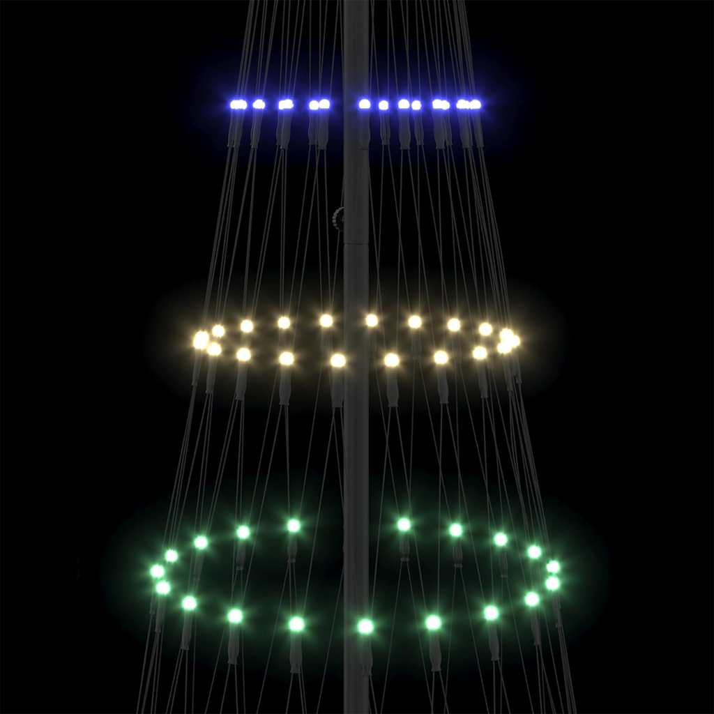 LED Christmas Tree Multicolour 100 x 100 x 250 cm Metal