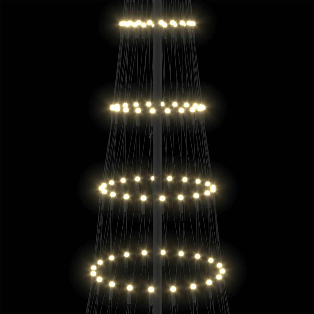 LED Christmas Tree Warm White 100.5 x 100.5 x 302.5 cm Metal