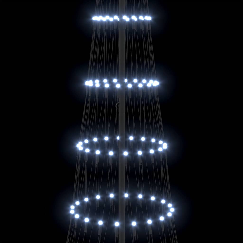 LED Christmas Tree Cool White 100.5 x 100.5 x 302.5 cm Metal