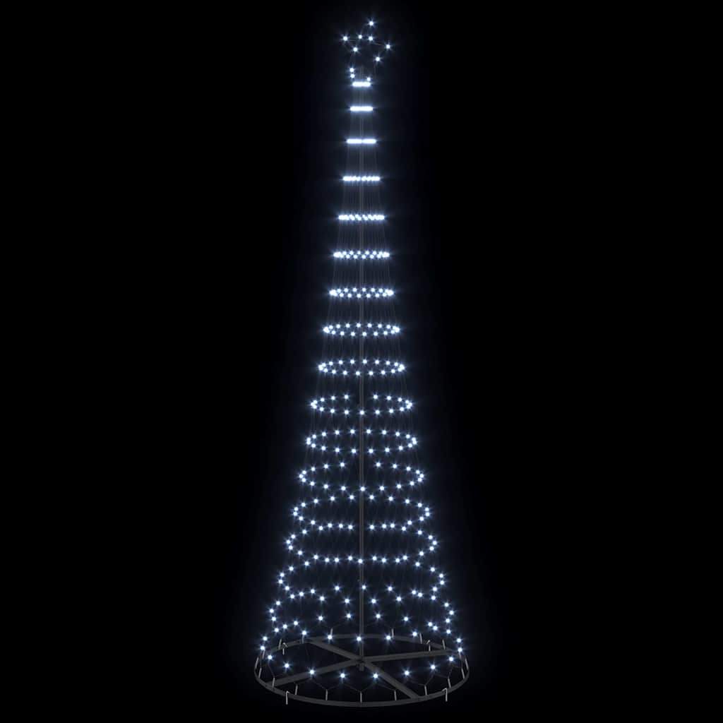 LED Christmas Tree Cool White 100.5 x 100.5 x 302.5 cm Metal