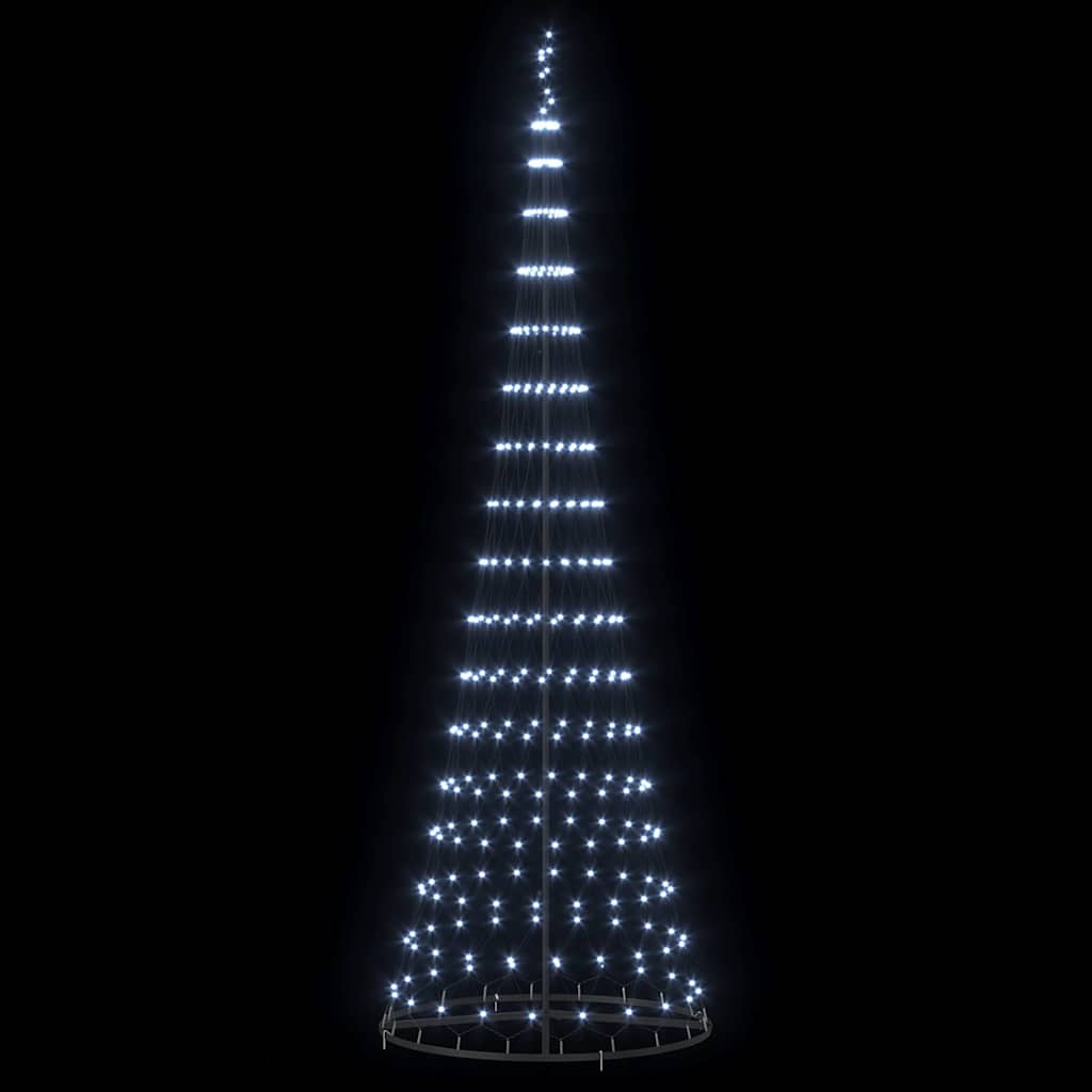 LED Christmas Tree Cool White 100.5 x 100.5 x 302.5 cm Metal