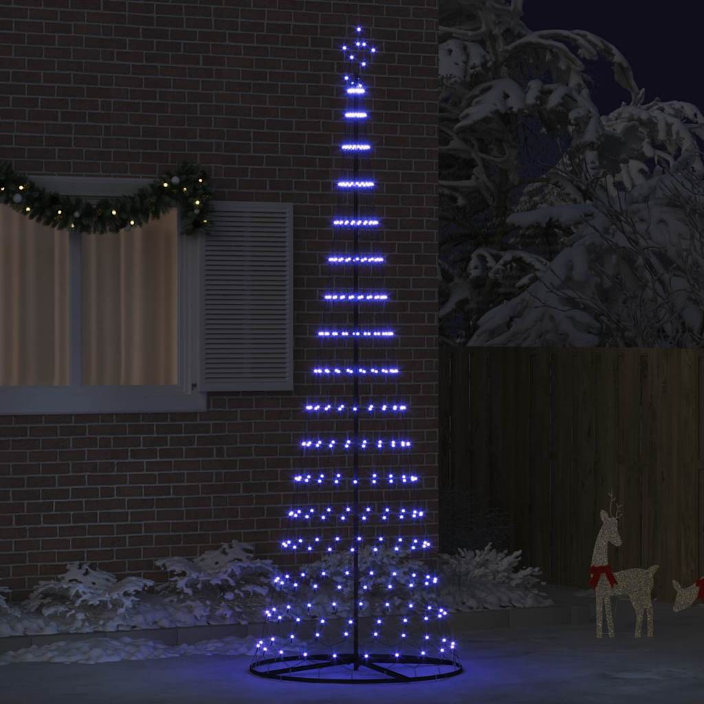 LED Christmas Tree Blue 100.5 x 100.5 x 302.5 cm Metal