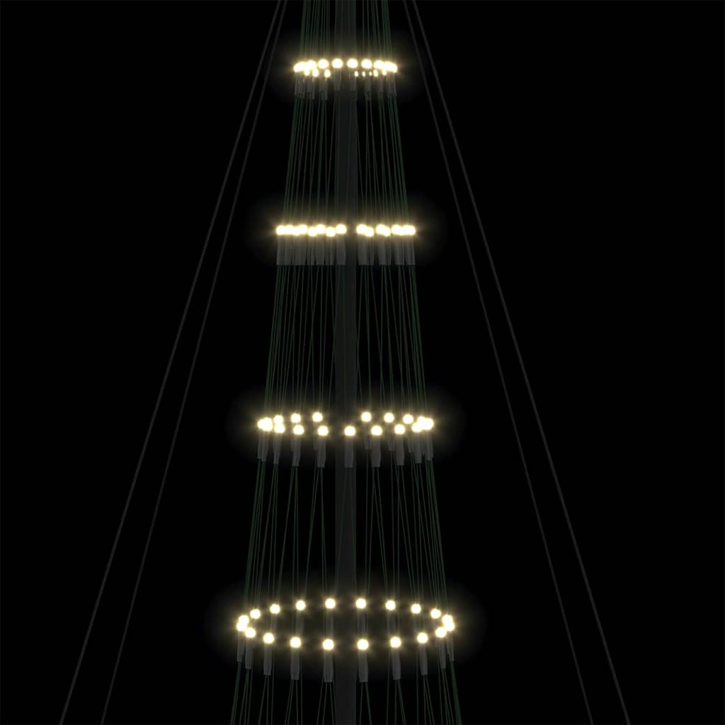 LED Christmas Tree Warm White 138.5 x 138.5 x 399 cm Metal