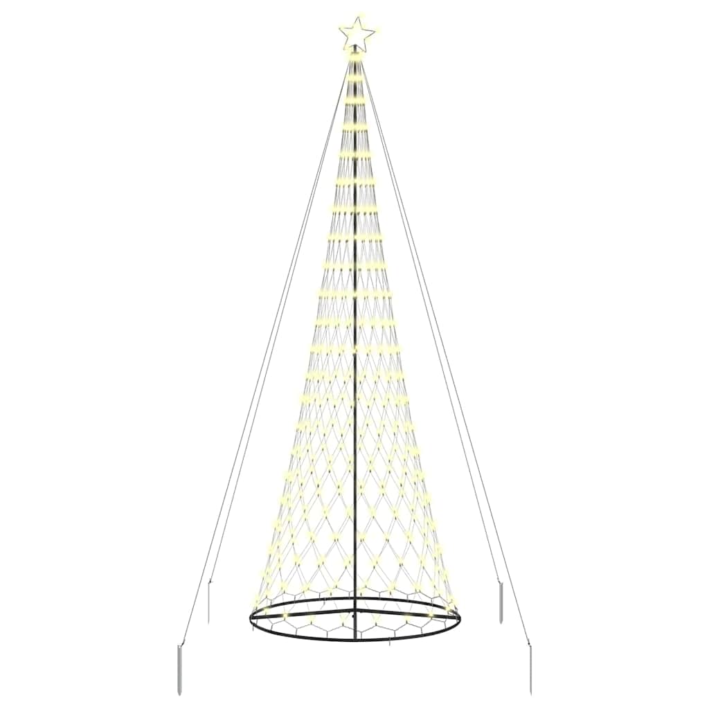 LED Christmas Tree Warm White 138.5 x 138.5 x 399 cm Metal