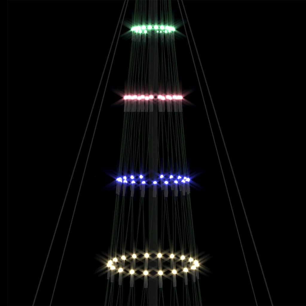 LED Christmas Tree Multicolour 138.5 x 138.5 x 399 cm Metal