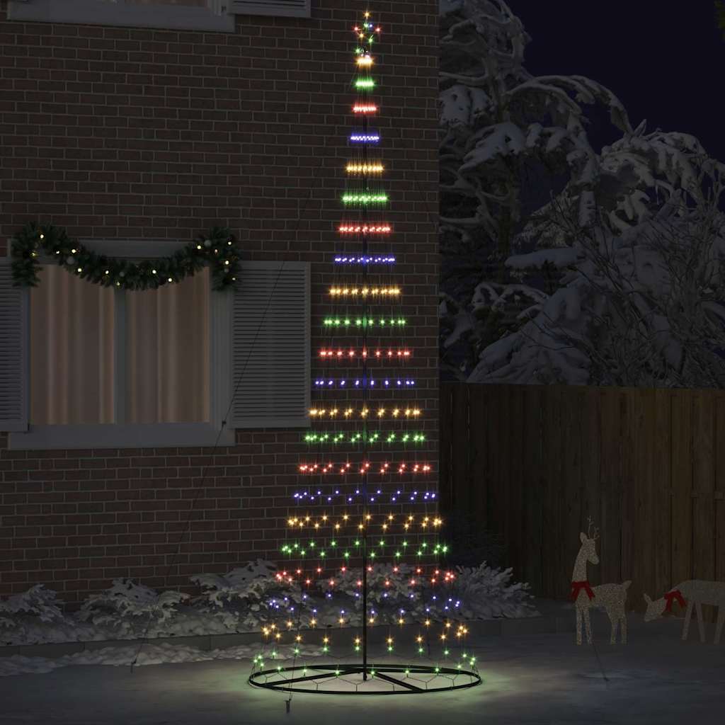 LED Christmas Tree Multicolour 138.5 x 138.5 x 399 cm Metal
