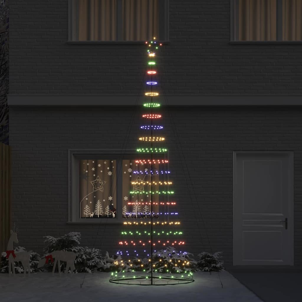 LED Christmas Tree Multicolour 138.5 x 138.5 x 399 cm Metal