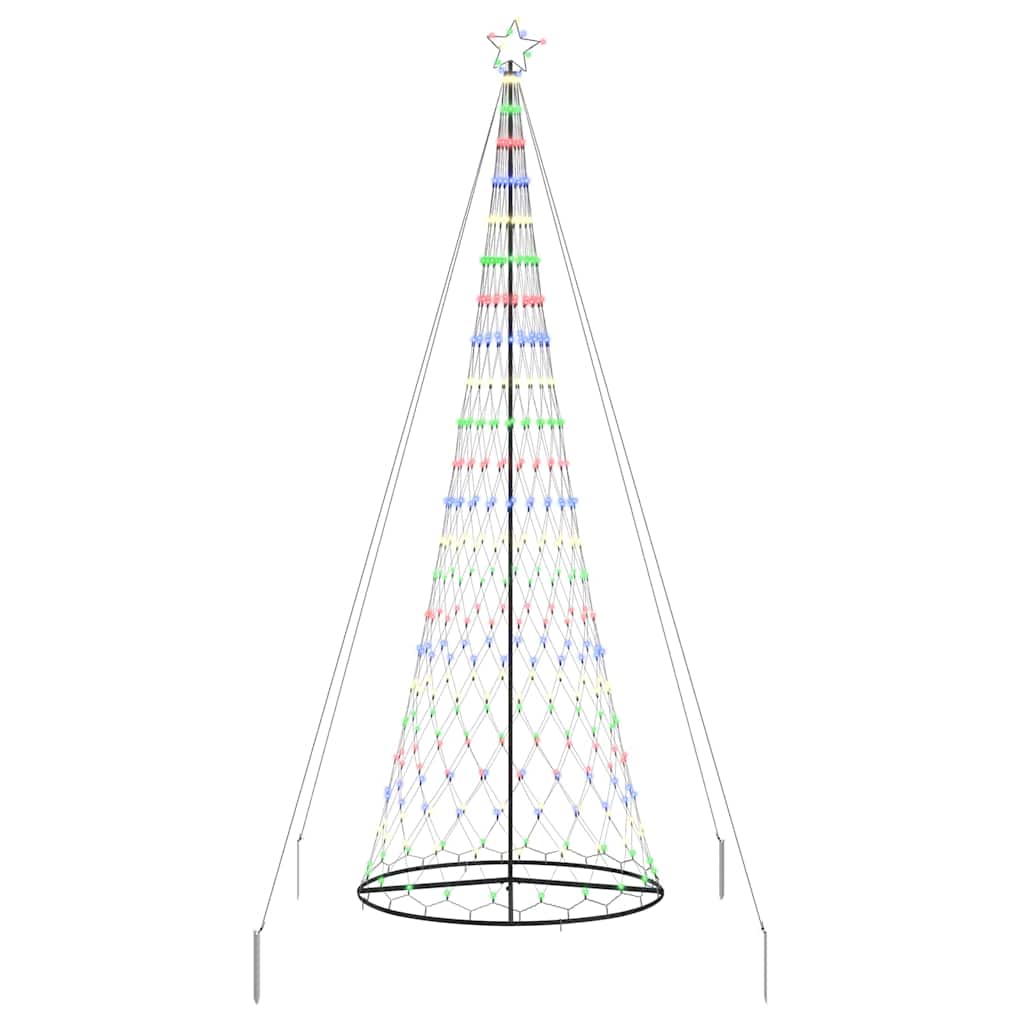 LED Christmas Tree Multicolour 138.5 x 138.5 x 399 cm Metal
