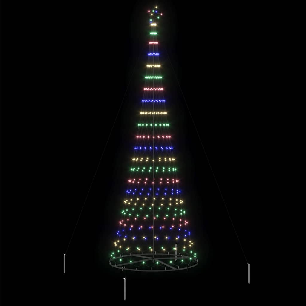 LED Christmas Tree Multicolour 138.5 x 138.5 x 399 cm Metal