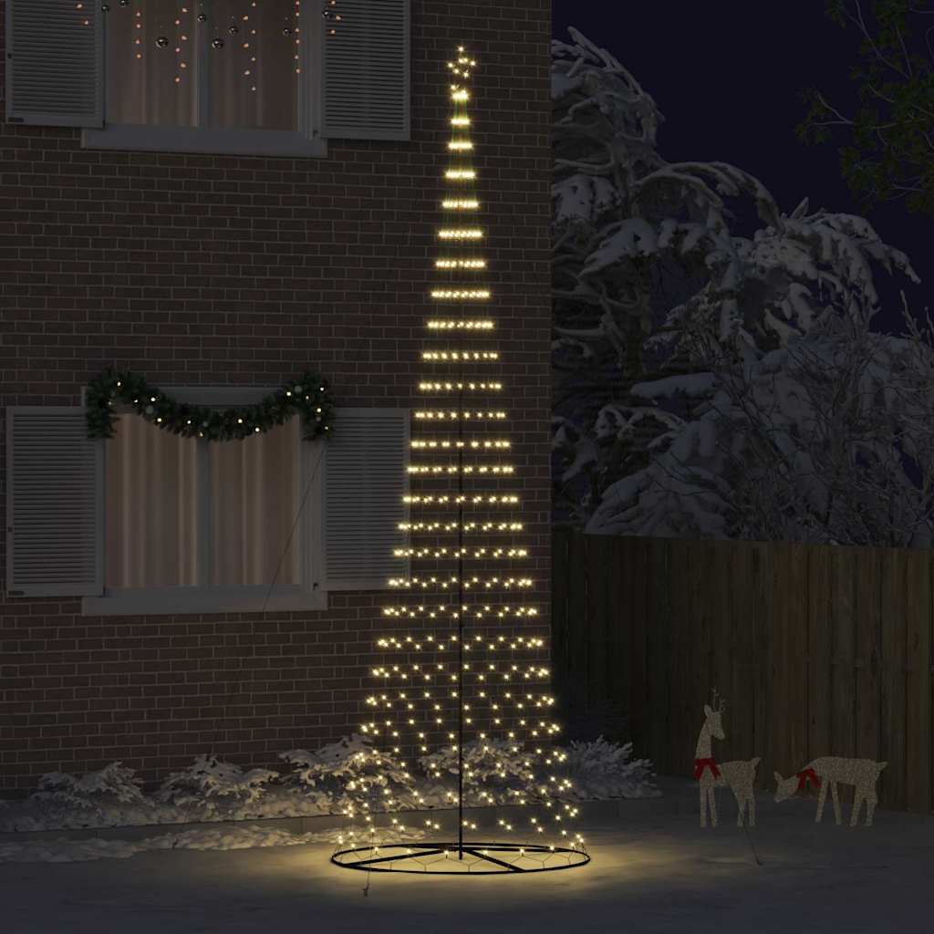 LED Christmas Tree Warm White 160 x 160 x 500 cm Metal