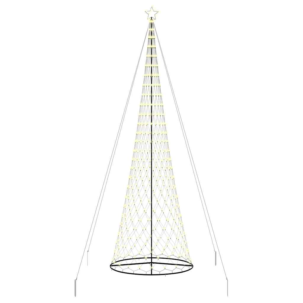 LED Christmas Tree Warm White 160 x 160 x 500 cm Metal