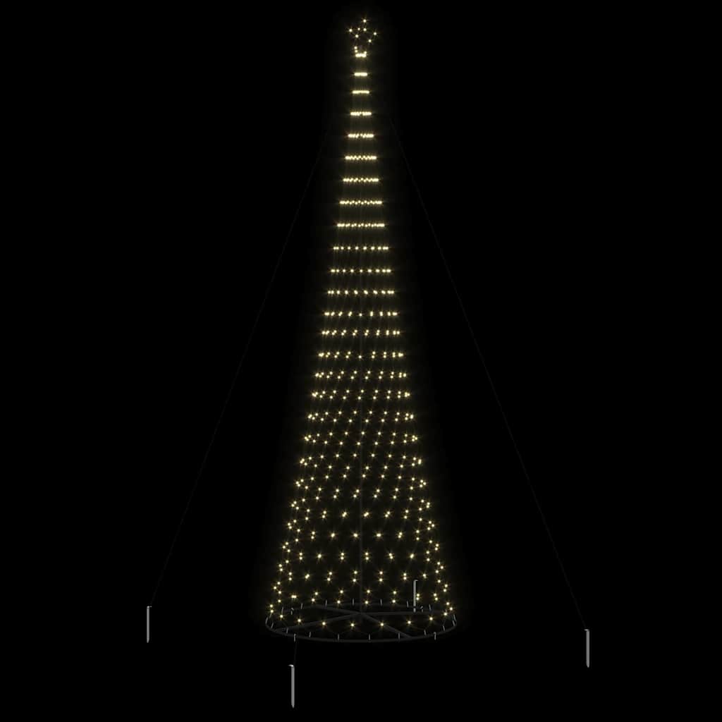 LED Christmas Tree Warm White 160 x 160 x 500 cm Metal