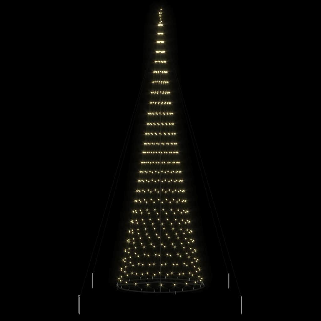 LED Christmas Tree Warm White 160 x 160 x 500 cm Metal