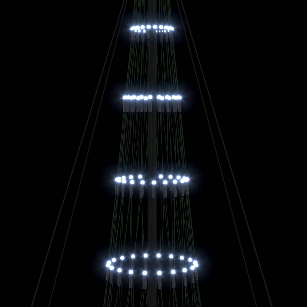 LED Christmas Tree Cool White 160 x 160 x 500 cm Metal