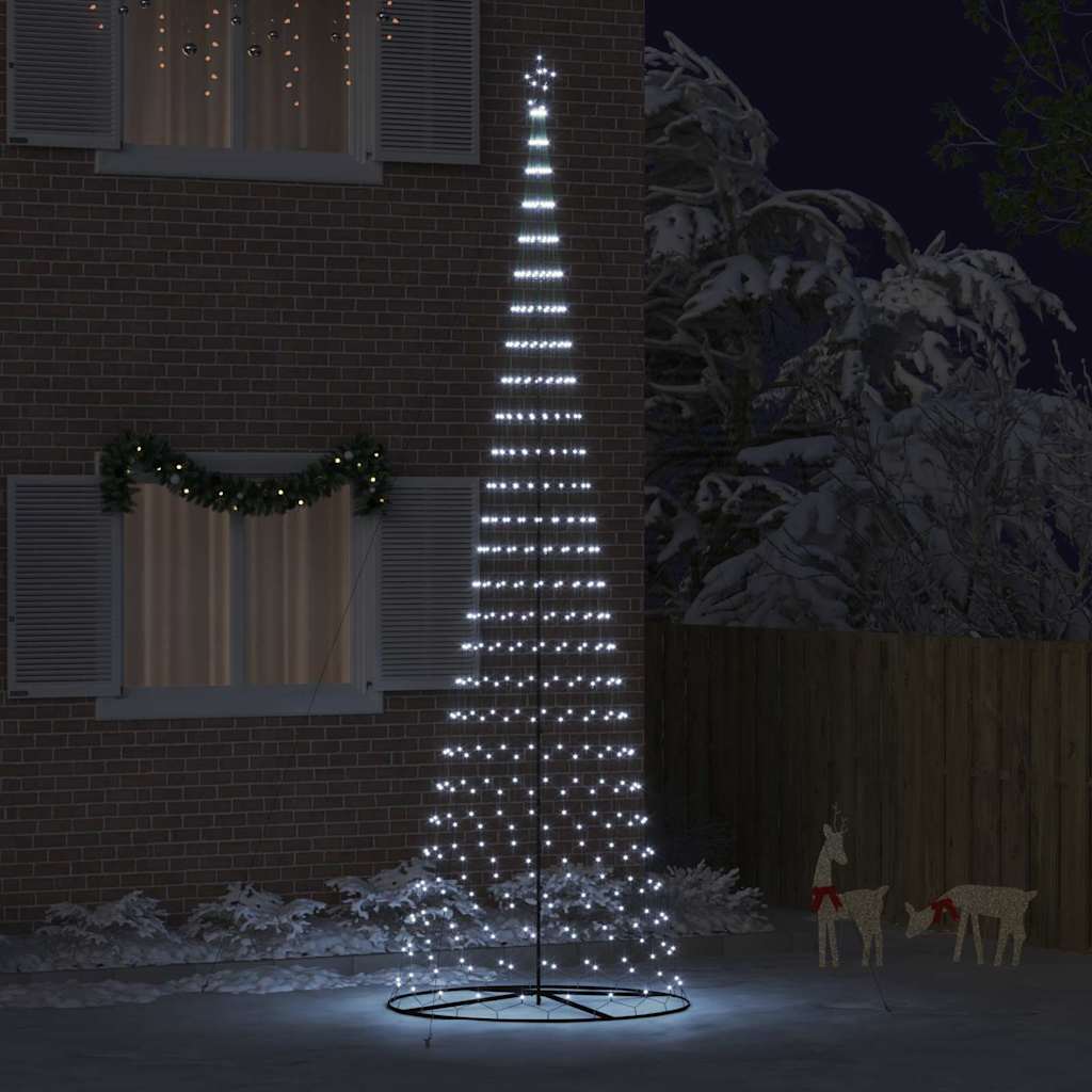 LED Christmas Tree Cool White 160 x 160 x 500 cm Metal