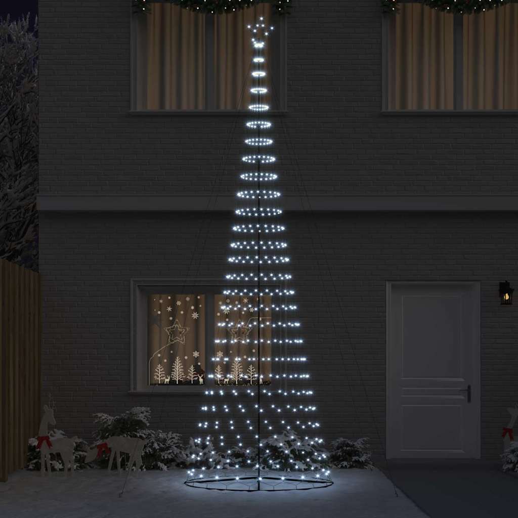 LED Christmas Tree Cool White 160 x 160 x 500 cm Metal