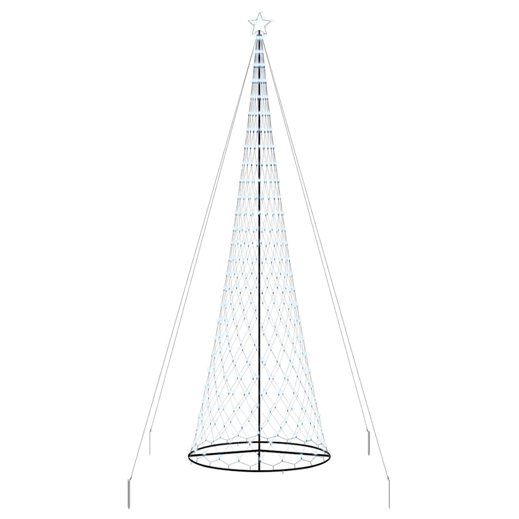 LED Christmas Tree Cool White 160 x 160 x 500 cm Metal