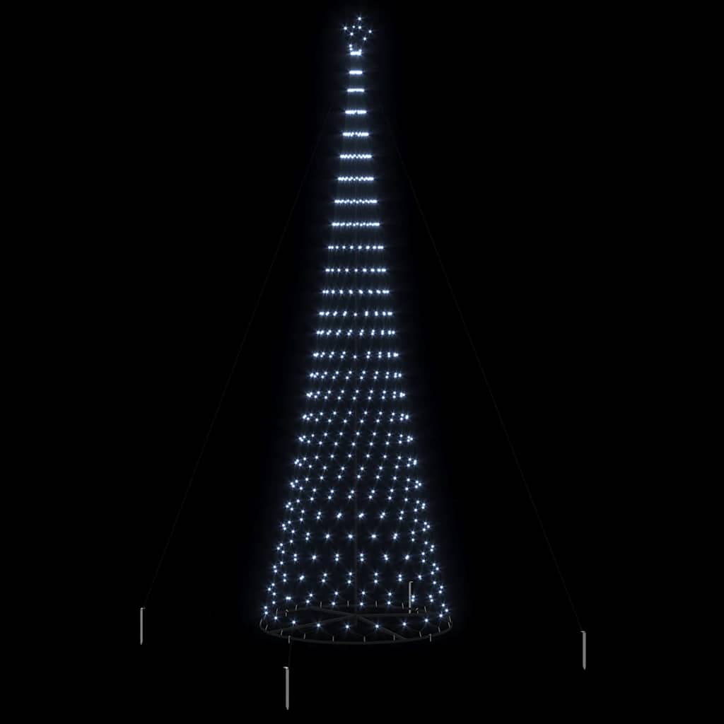 LED Christmas Tree Cool White 160 x 160 x 500 cm Metal