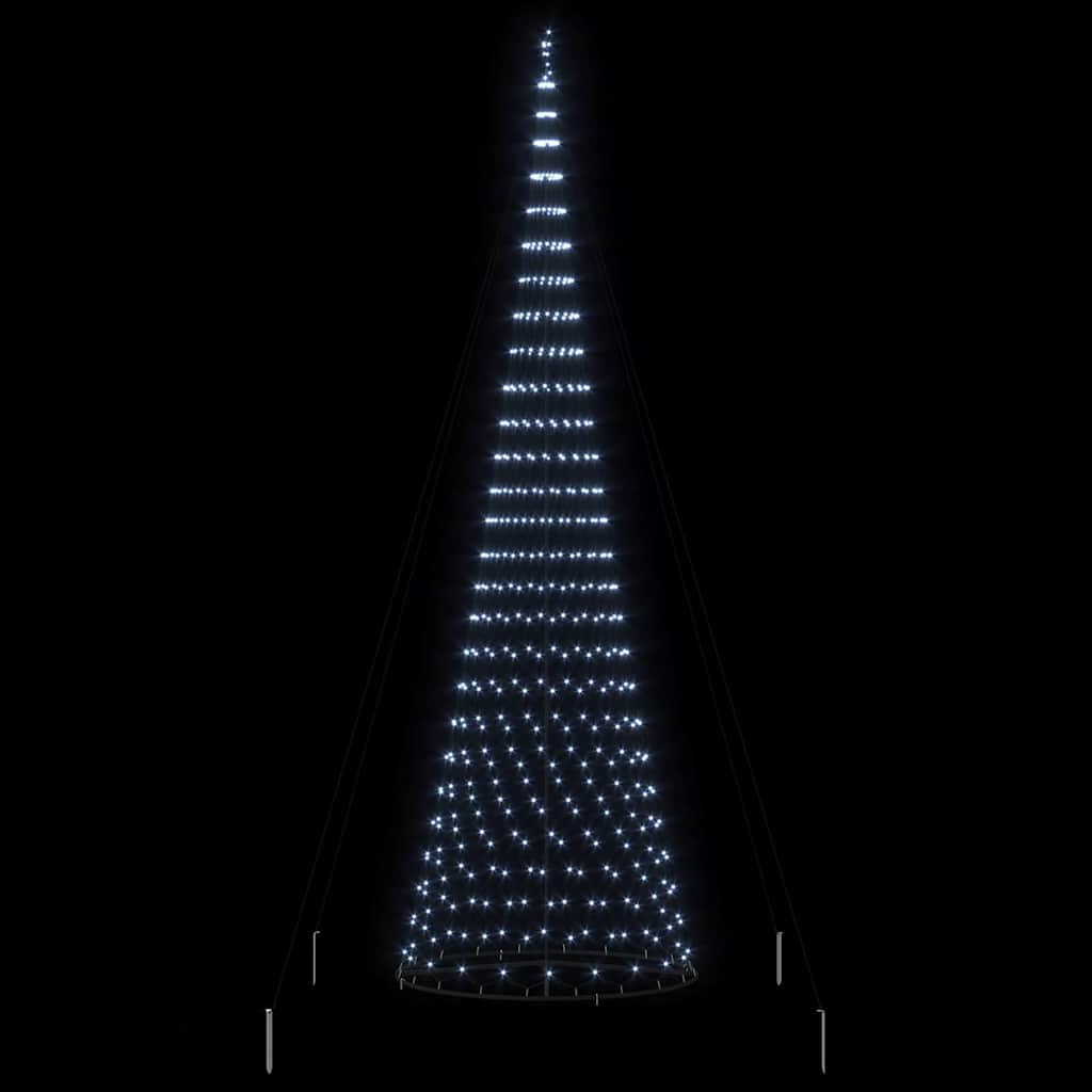 LED Christmas Tree Cool White 160 x 160 x 500 cm Metal