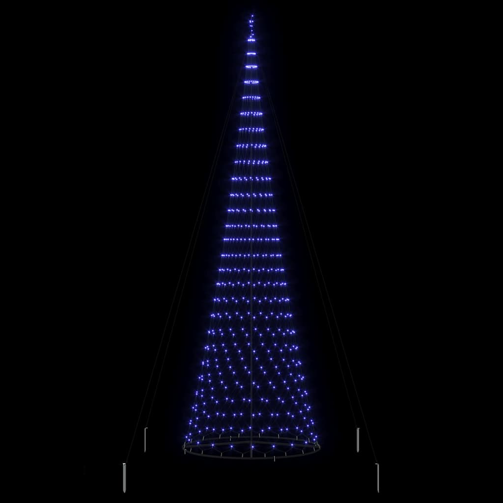 LED Christmas Tree with 550 LEDs Blue 160 x 160 x 500 cm Metal