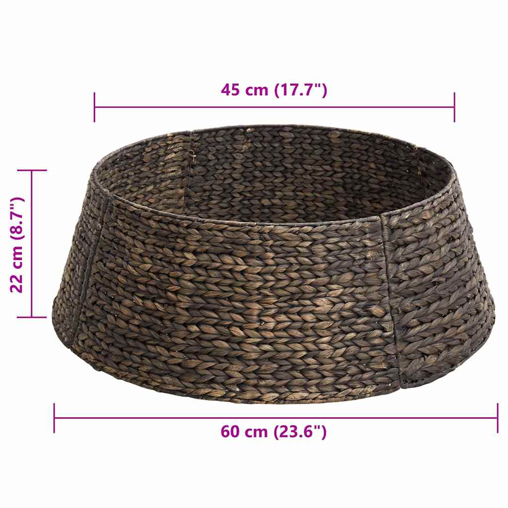 Christmas Tree Collar Black 60 x 60 x 22 cm Water hyacinth