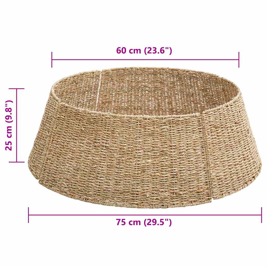 Christmas Tree Collar Brown 75 x 75 x 25 cm Seagrass