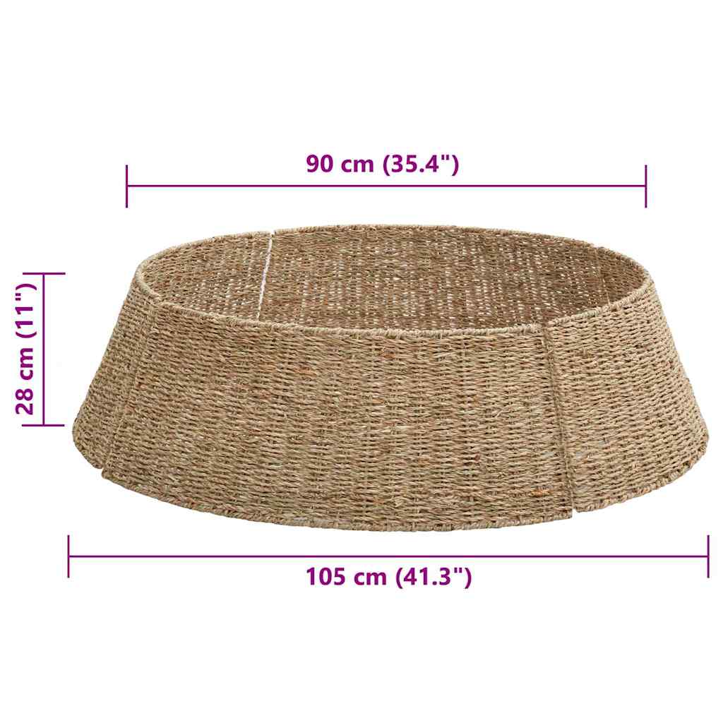 Christmas Tree Collar Brown 105 x 105 x 28 cm Seagrass