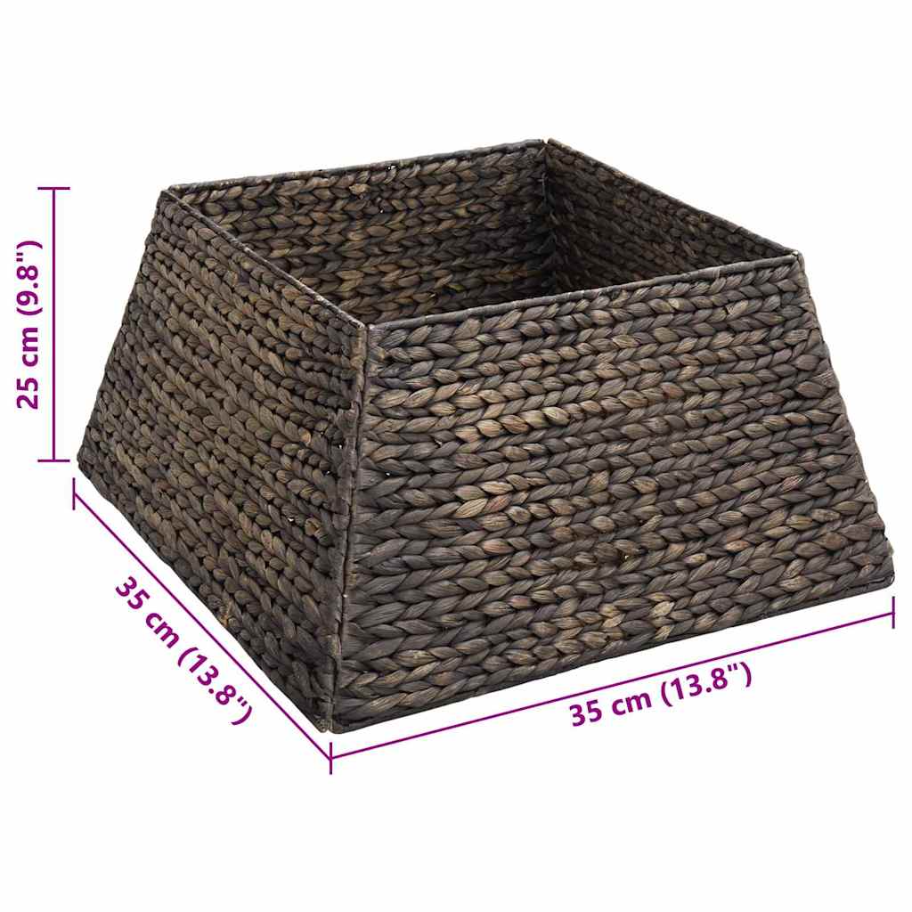 Christmas Tree Collar Black 50 x 50 x 25 cm Water Hyacinth