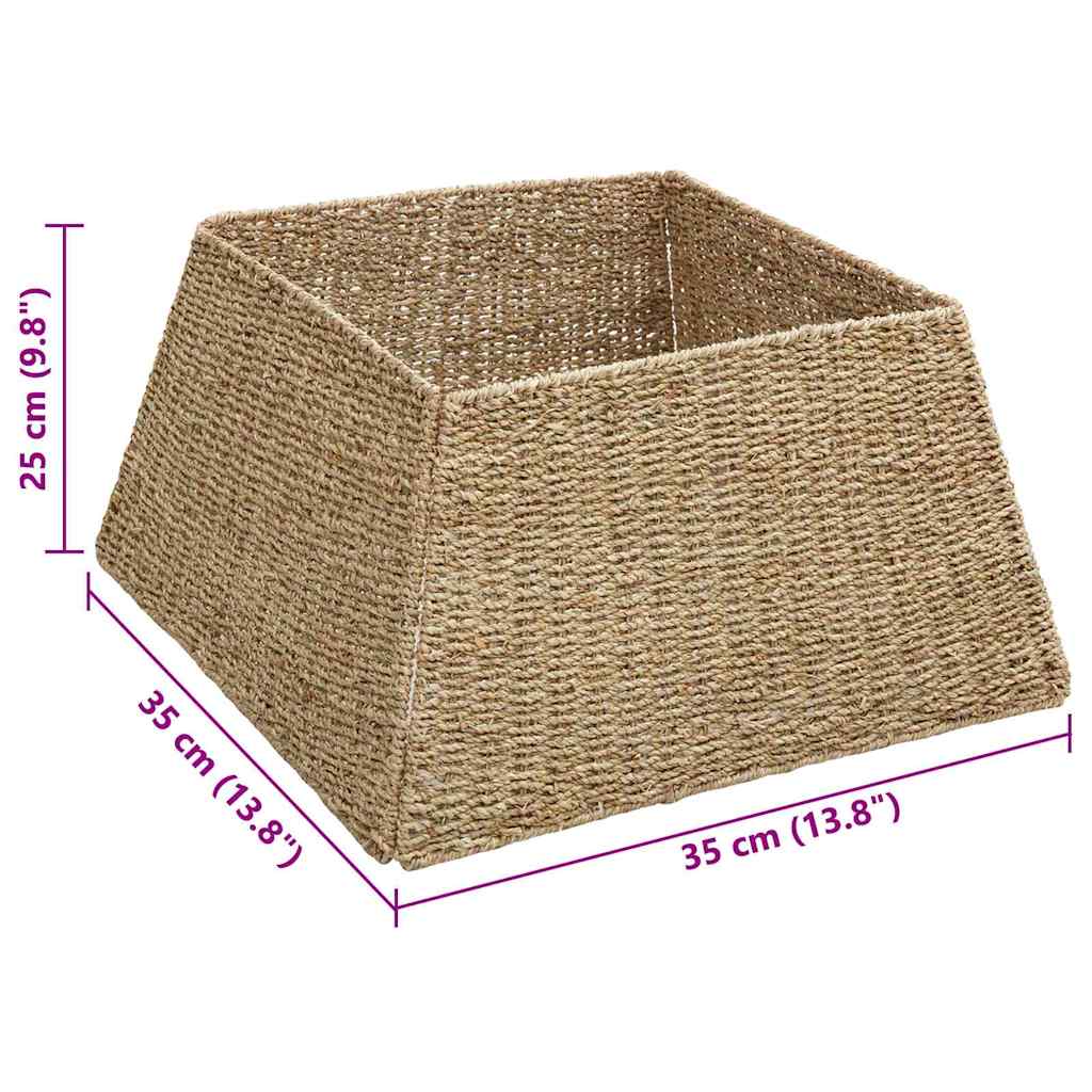 Christmas Tree Collar Brown 50 x 50 x 25 cm Seagrass