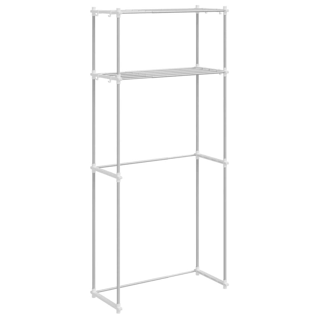 Washing Machine Shelf Manual White 63 x 27 x 136 cm Aluminium