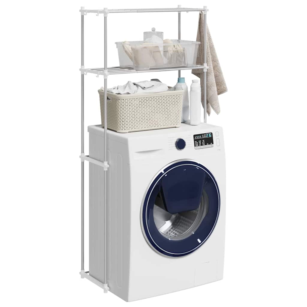 Washing Machine Shelf Manual White 63 x 27 x 136 cm Aluminium