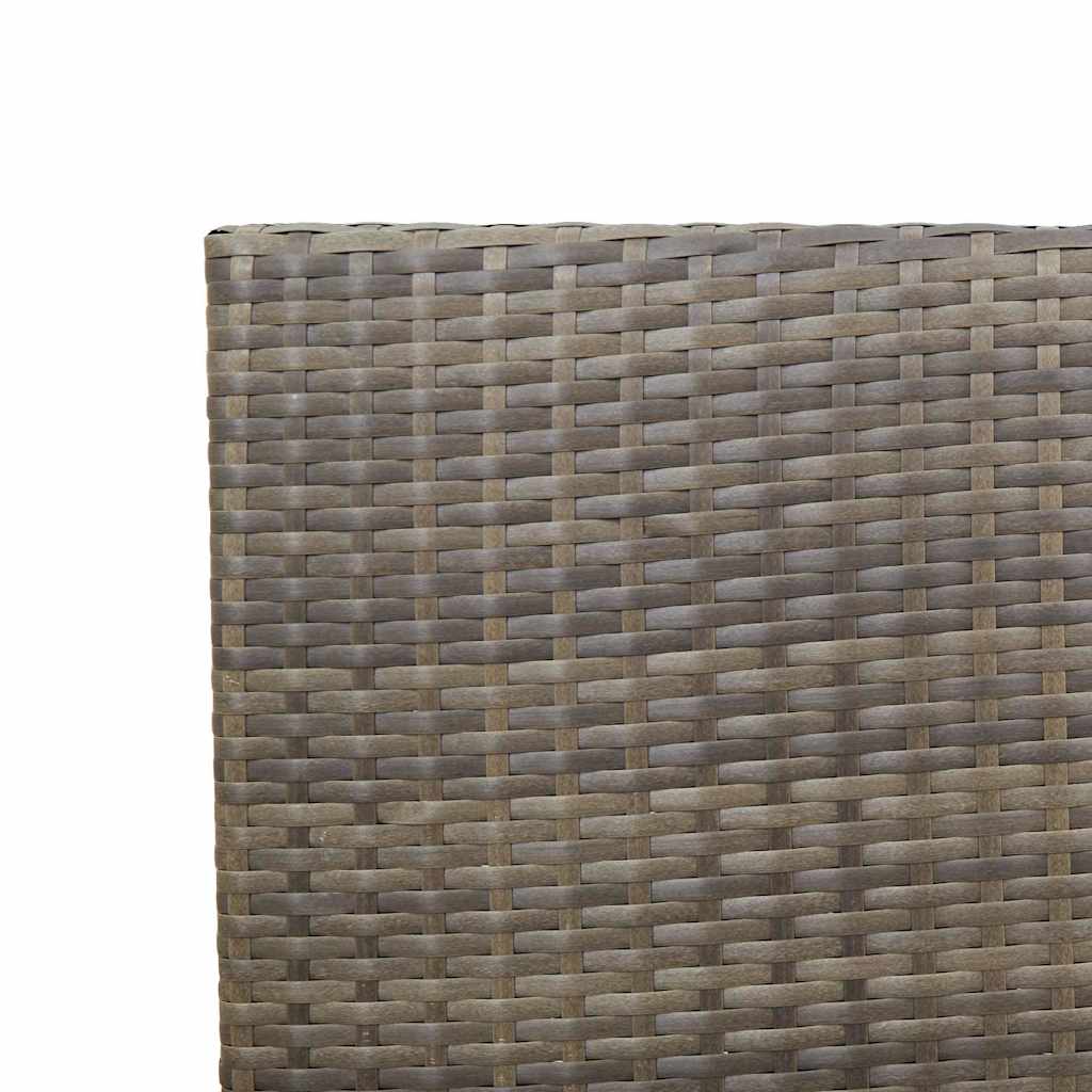 Garden Stacking Chairs 4 pcs Grey and Brown