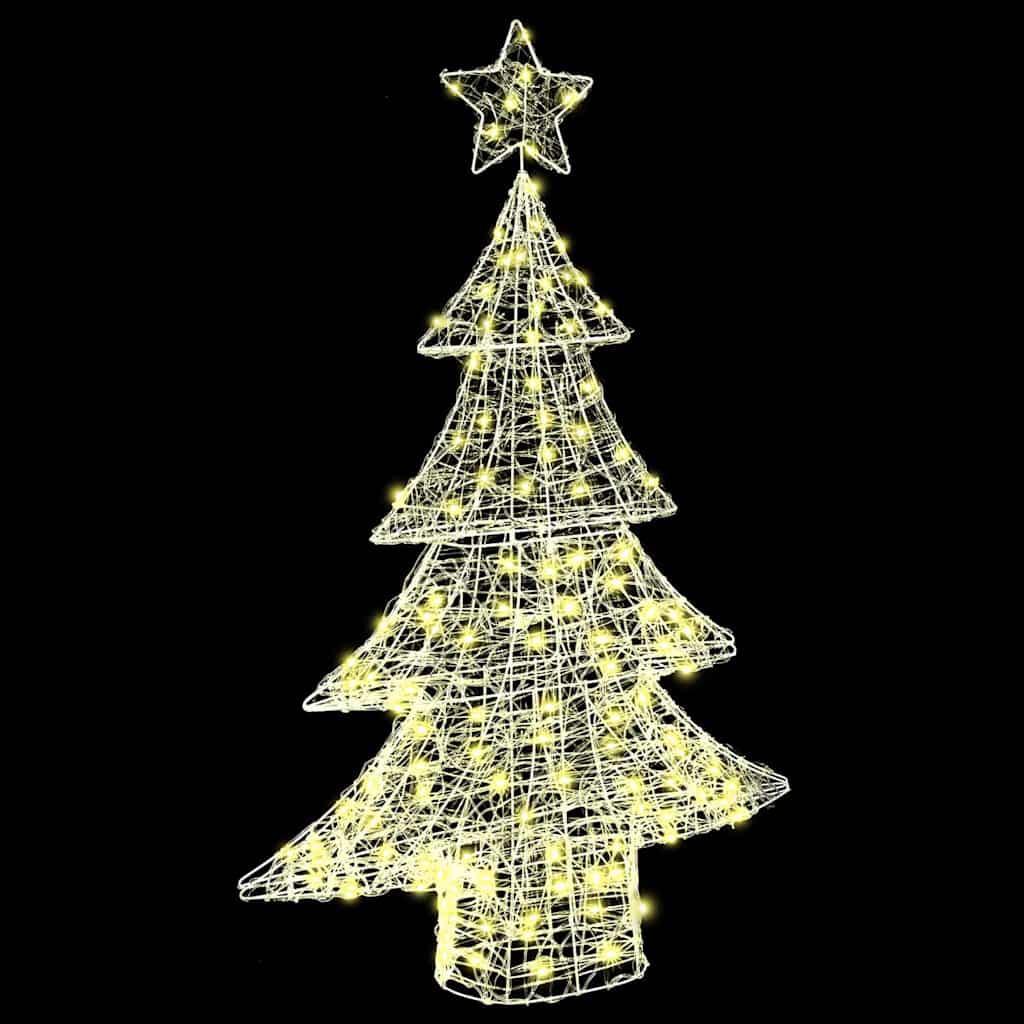 Christmas Tree with 100 LEDs Warm white 120 cm Acrylic