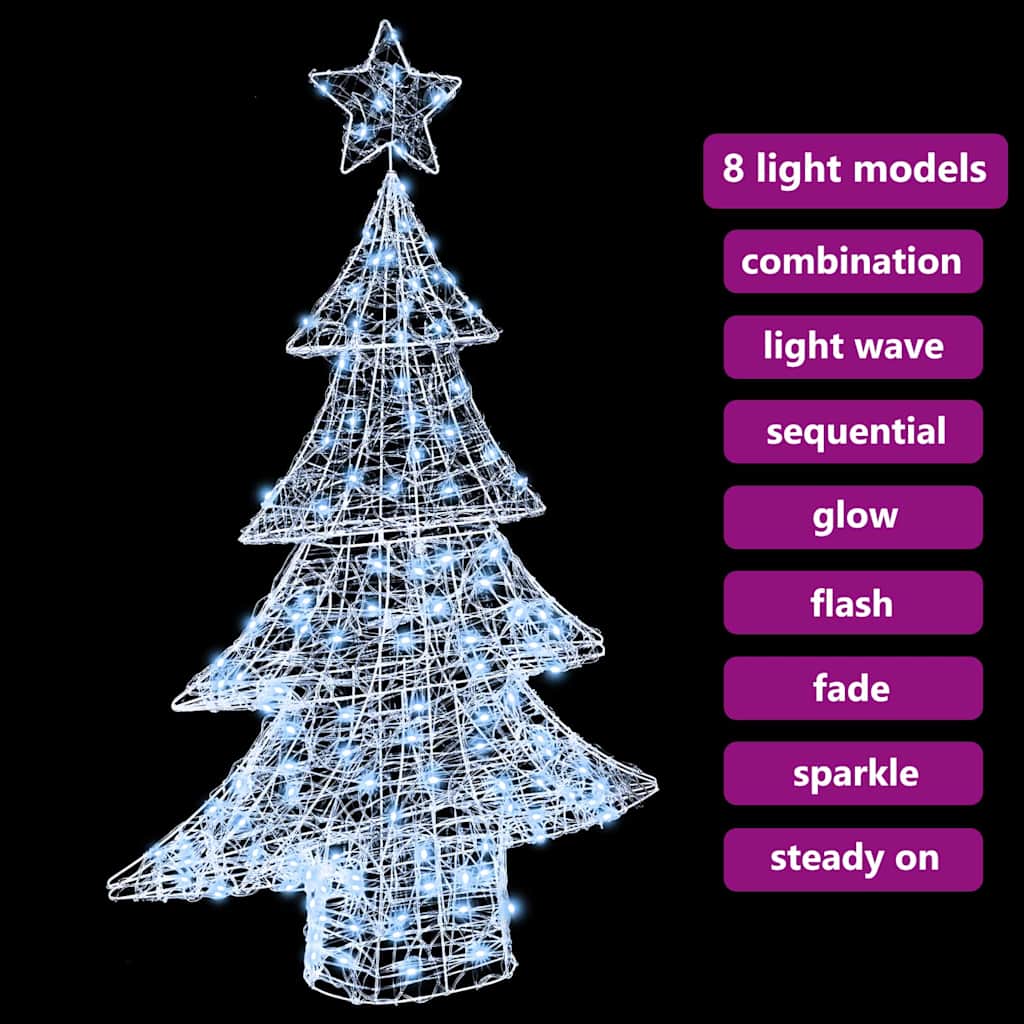 Christmas Tree with 100 LEDs Cold white 120 cm Acrylic
