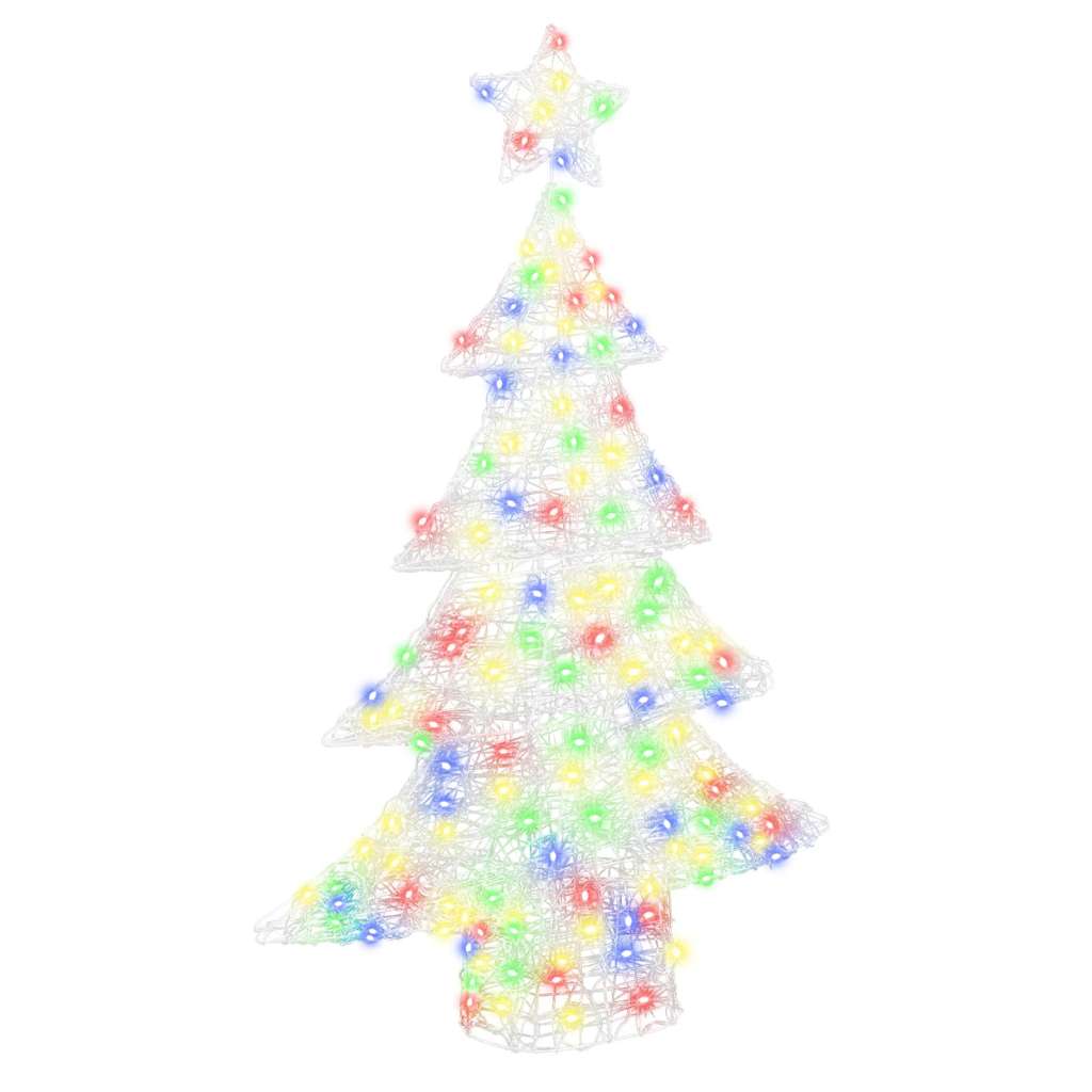 Christmas Tree with 100 LEDs Multicolour 120 cm Acrylic
