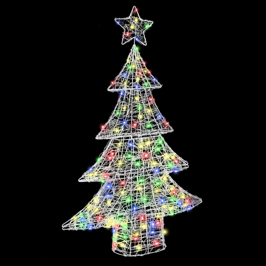 Christmas Tree with 100 LEDs Multicolour 120 cm Acrylic
