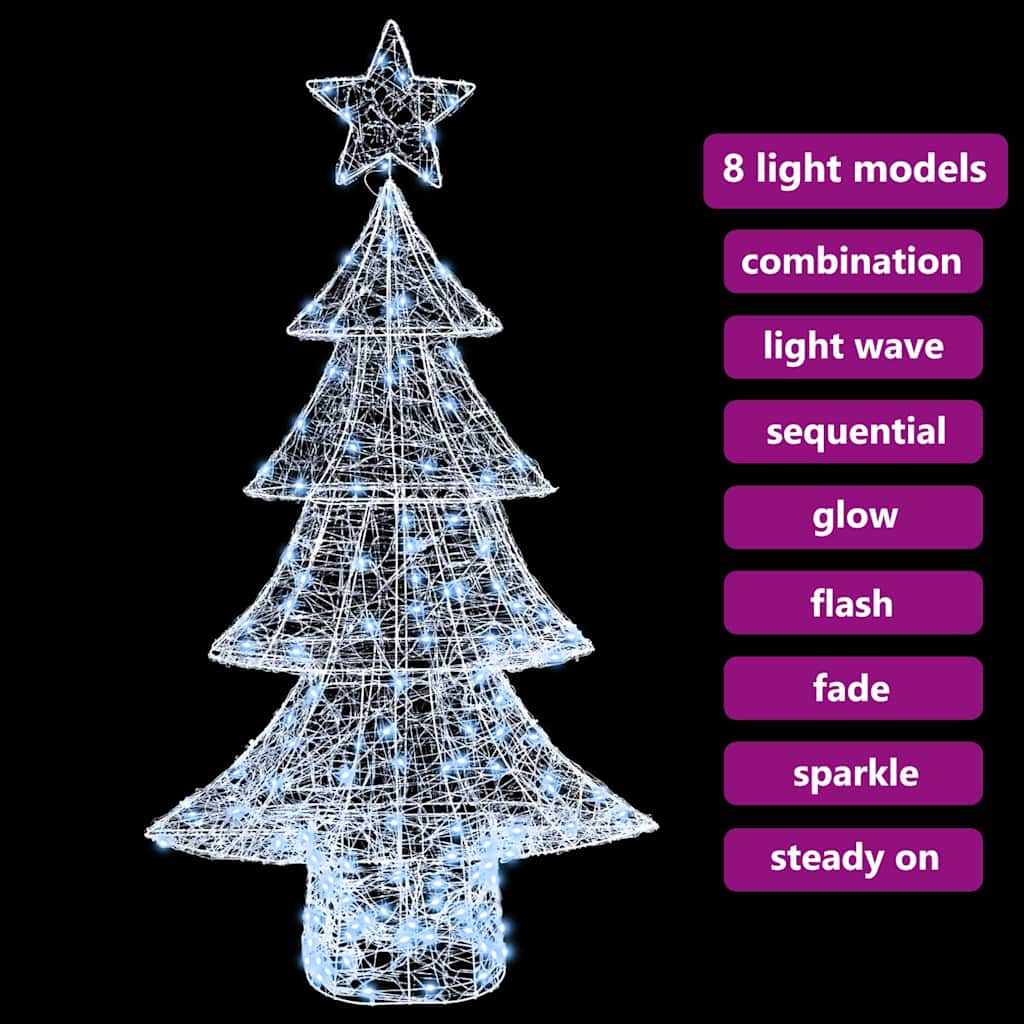 Christmas Tree with 160 LEDs Cold white 150 cm Acrylic