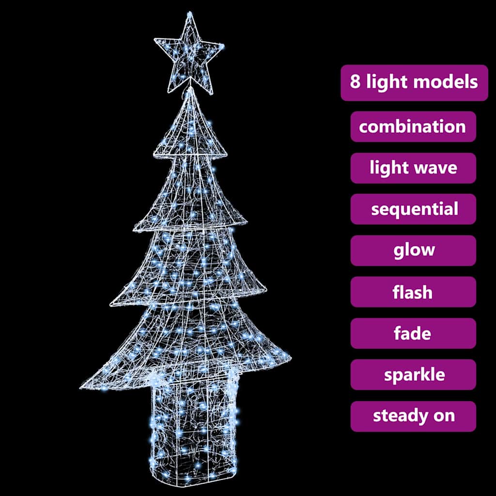 Christmas Tree with 240 LEDs Cold white 180 cm Acrylic
