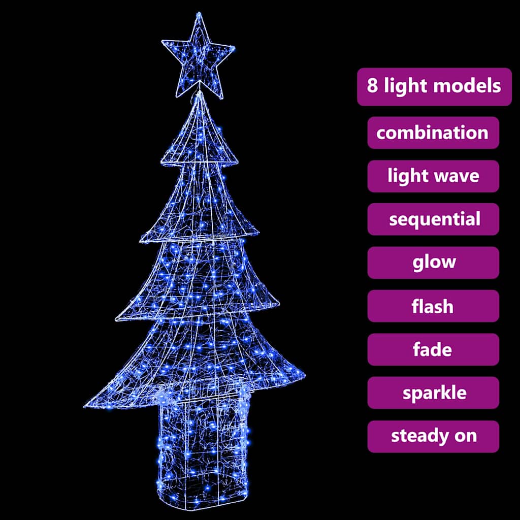 Christmas Tree with 240 LEDs Blue 180 cm Acrylic