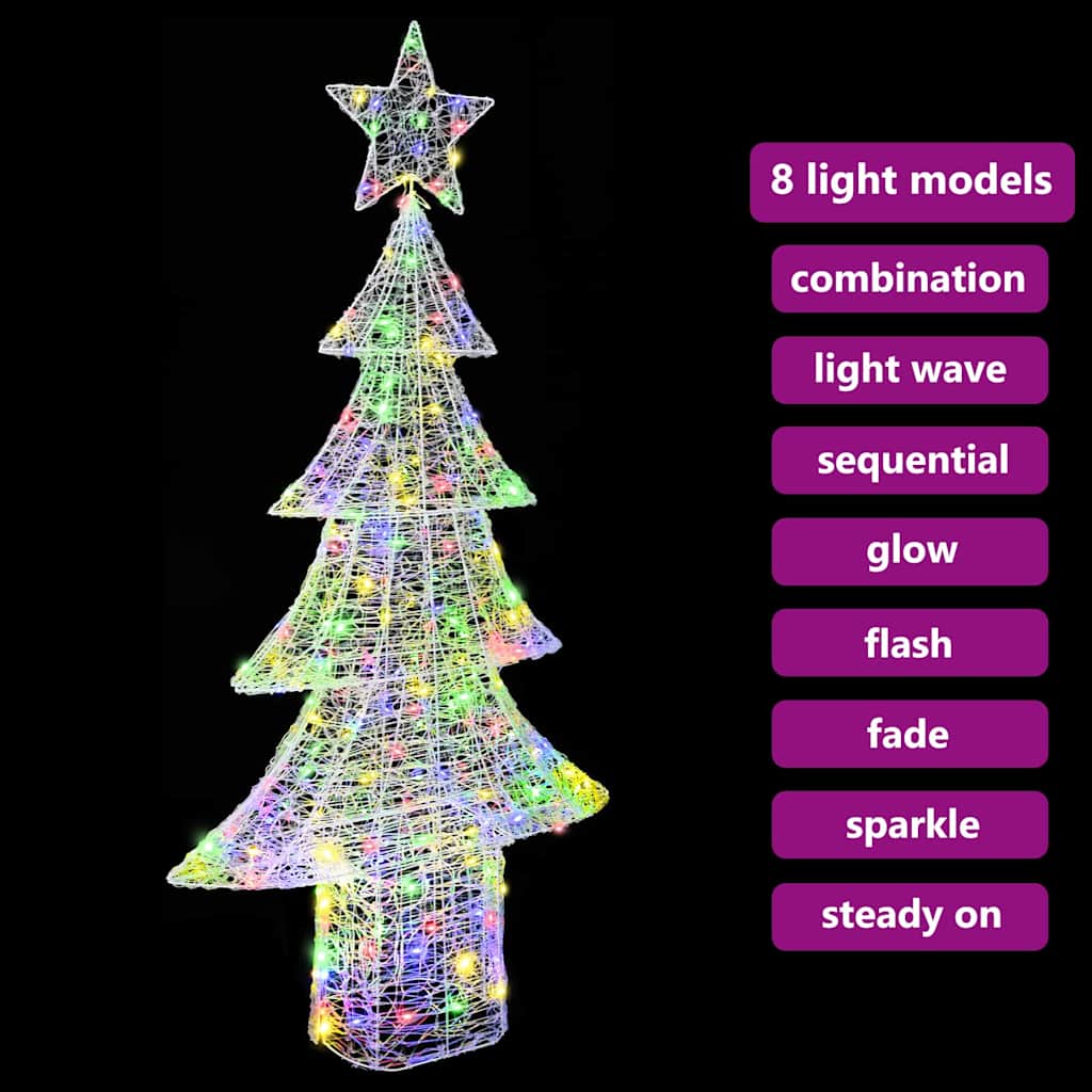Christmas Tree with 240 LEDs Multicolour 180 cm Acrylic