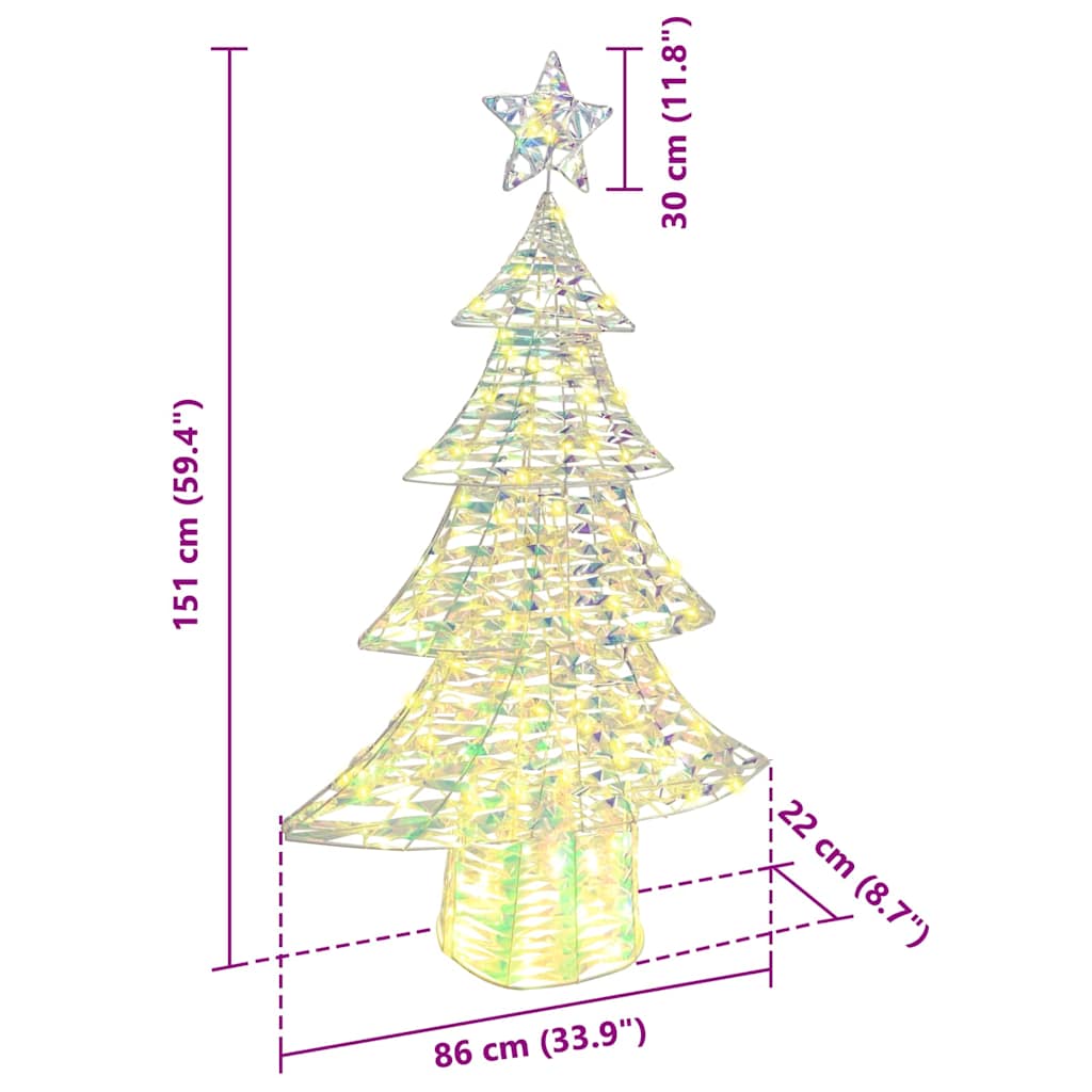 Christmas Tree with 160 LEDs Warm white 150 cm PET