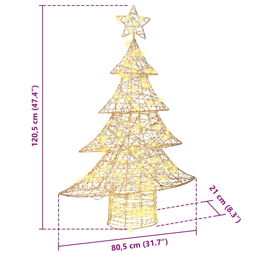 Christmas Tree with 120 LEDs Warm white 120 cm PET