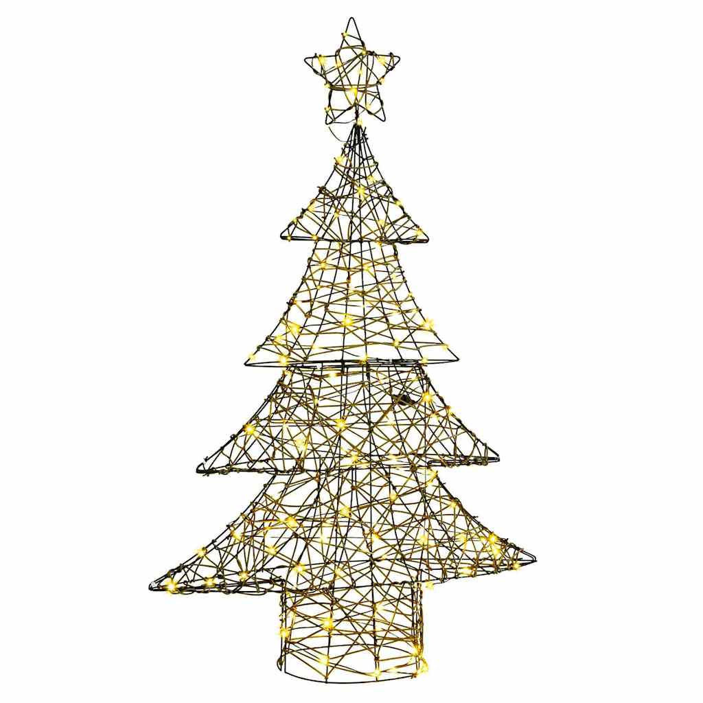 Christmas Tree with 120 LEDs Warm white 120 cm Rattan