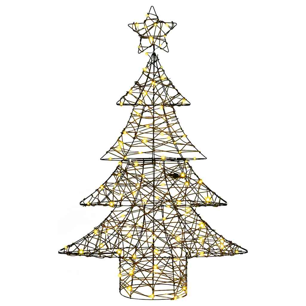 Christmas Tree with 120 LEDs Warm white 120 cm Rattan