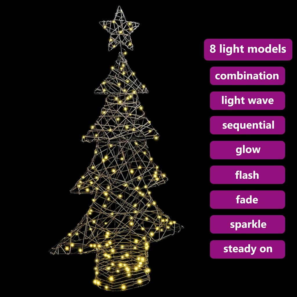 Christmas Tree with 160 LEDs Warm white 150 cm Rattan