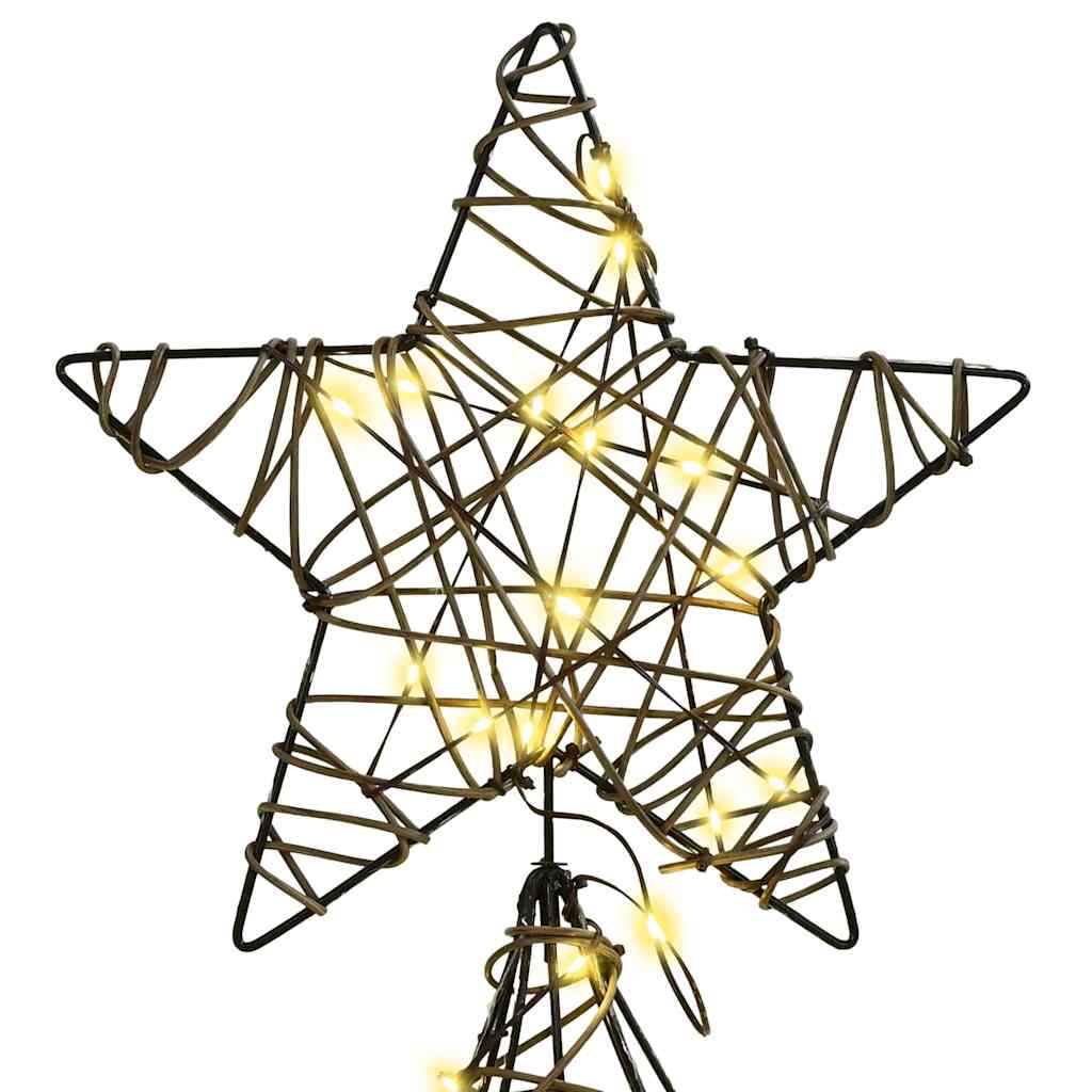 Christmas Tree with 240 LEDs Warm white 180 cm Rattan