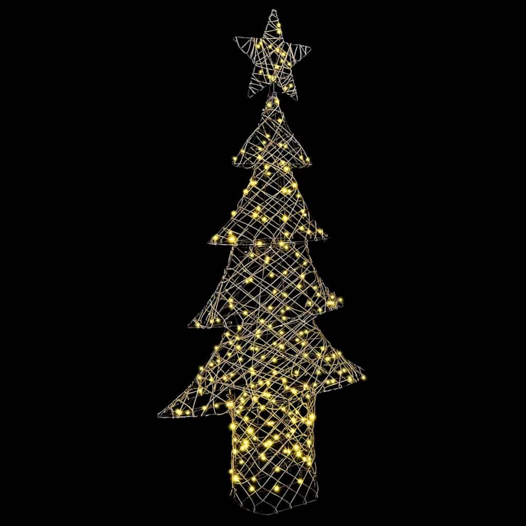Christmas Tree with 240 LEDs Warm white 180 cm Rattan